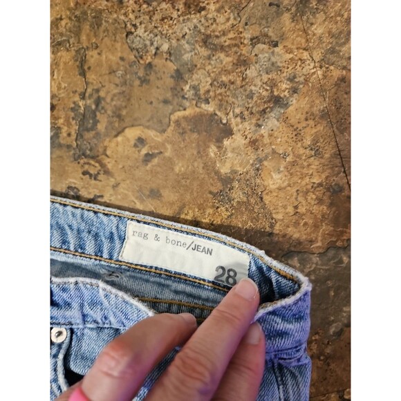 Rag & Bone Women's Cut Off‎ Distressed Denim Jean Shorts Blue Size 28 (A21) - Picture 2 of 8